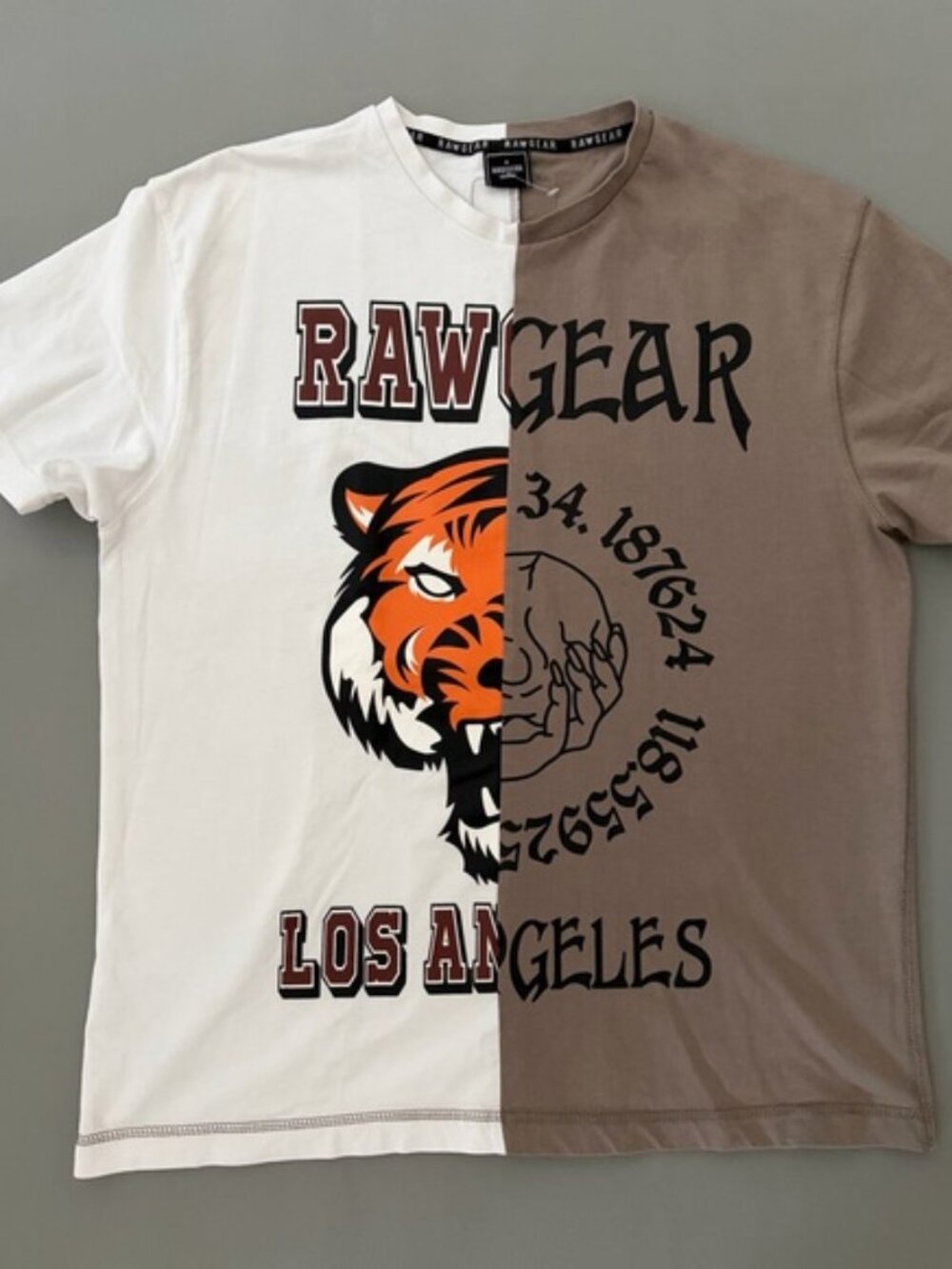 Raw Gear RawGear LA Tiger Split Defy Heavyweight Short Sleeve Tee Shirt size M